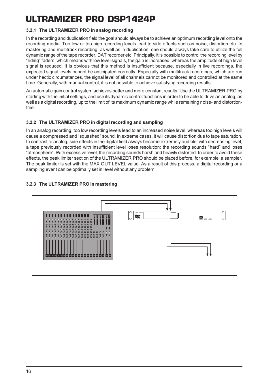 Ultramizer pro dsp1424p | Behringer DSP1424P User Manual | Page 16 / 25