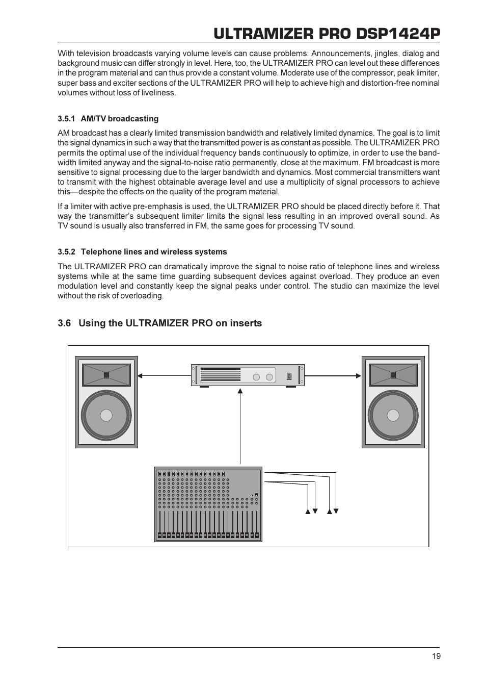 Ultramizer pro dsp1424p | Behringer DSP1424P User Manual | Page 19 / 25