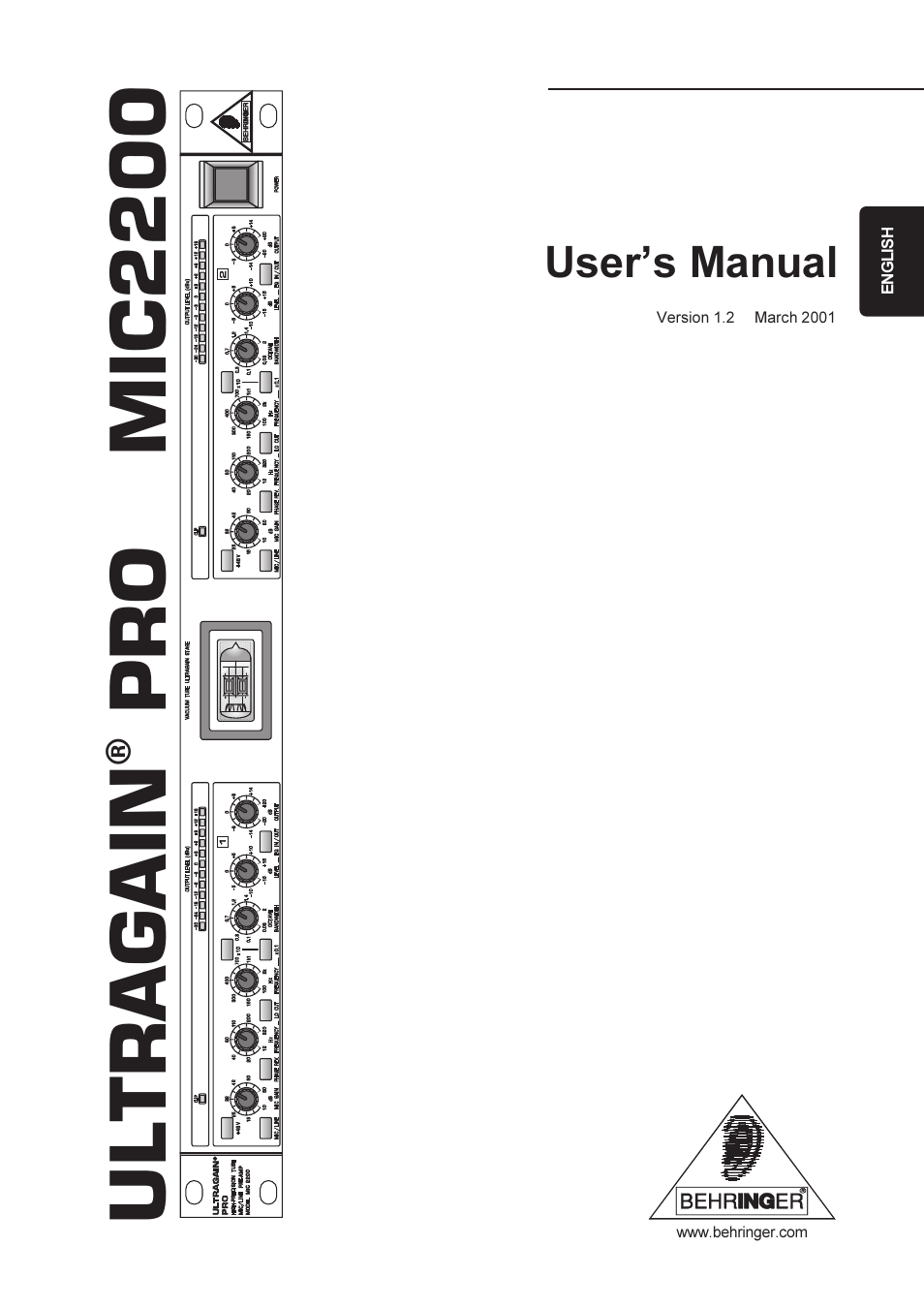 Behringer M IC 2200 User Manual | 20 pages