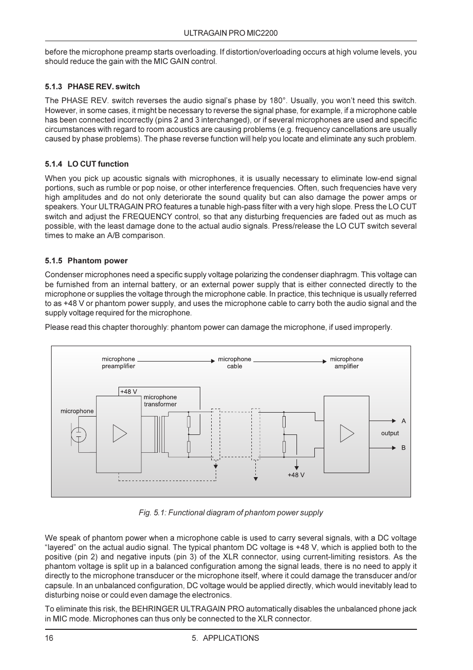 Behringer M IC 2200 User Manual | Page 16 / 20