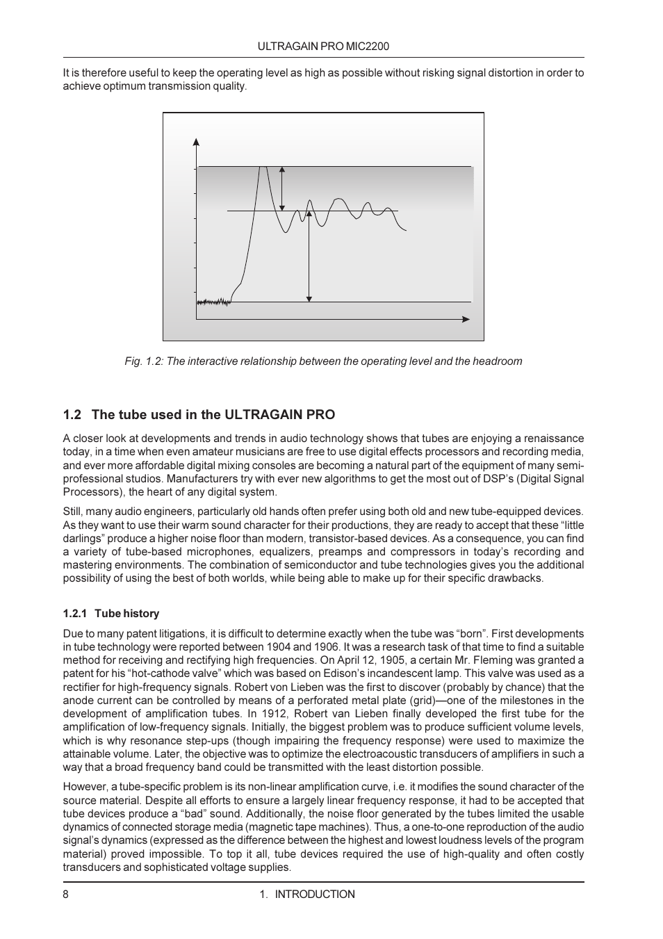 2 the tube used in the ultragain pro | Behringer M IC 2200 User Manual | Page 8 / 20