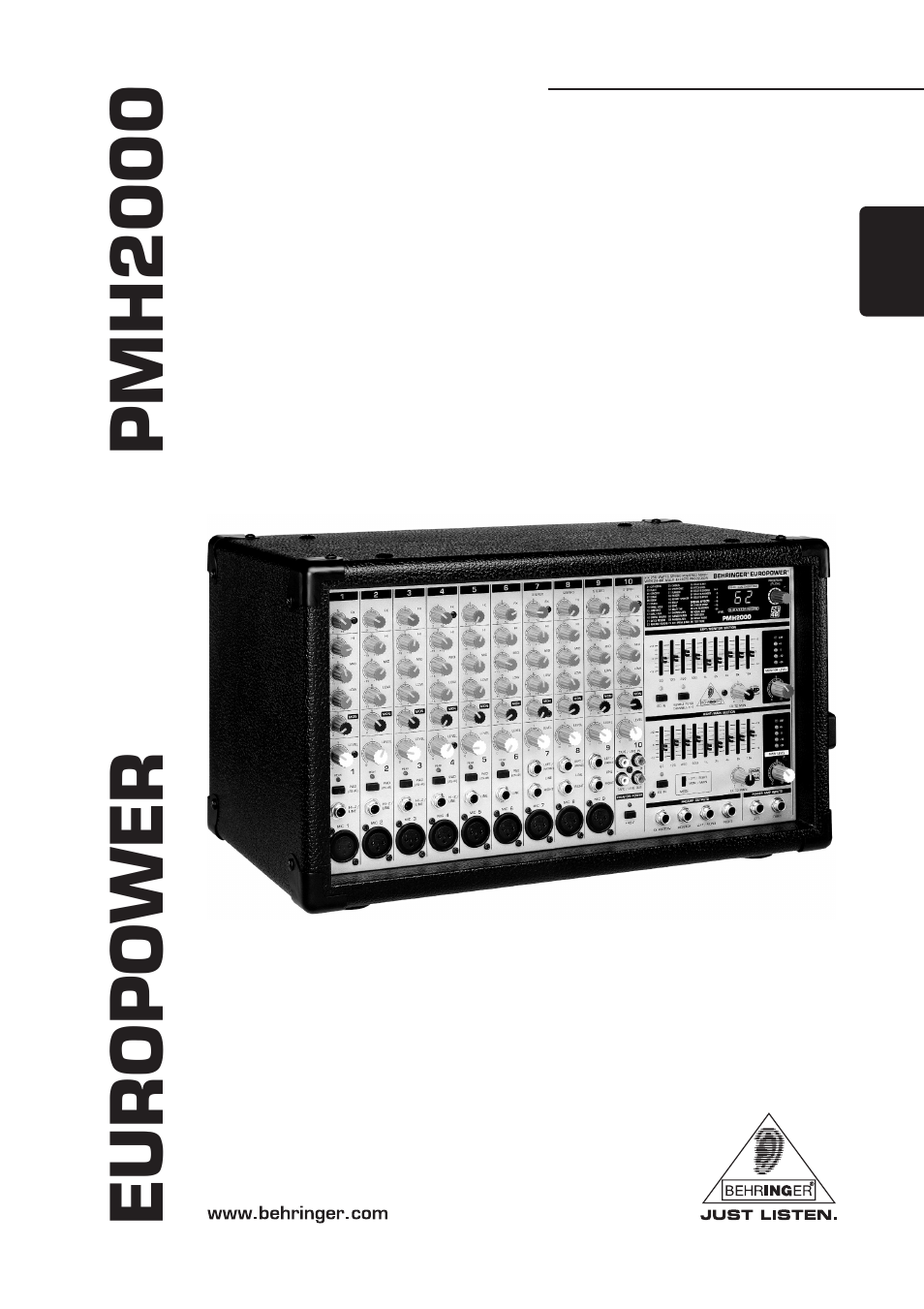 Behringer Europower PMH2000 User Manual | 10 pages