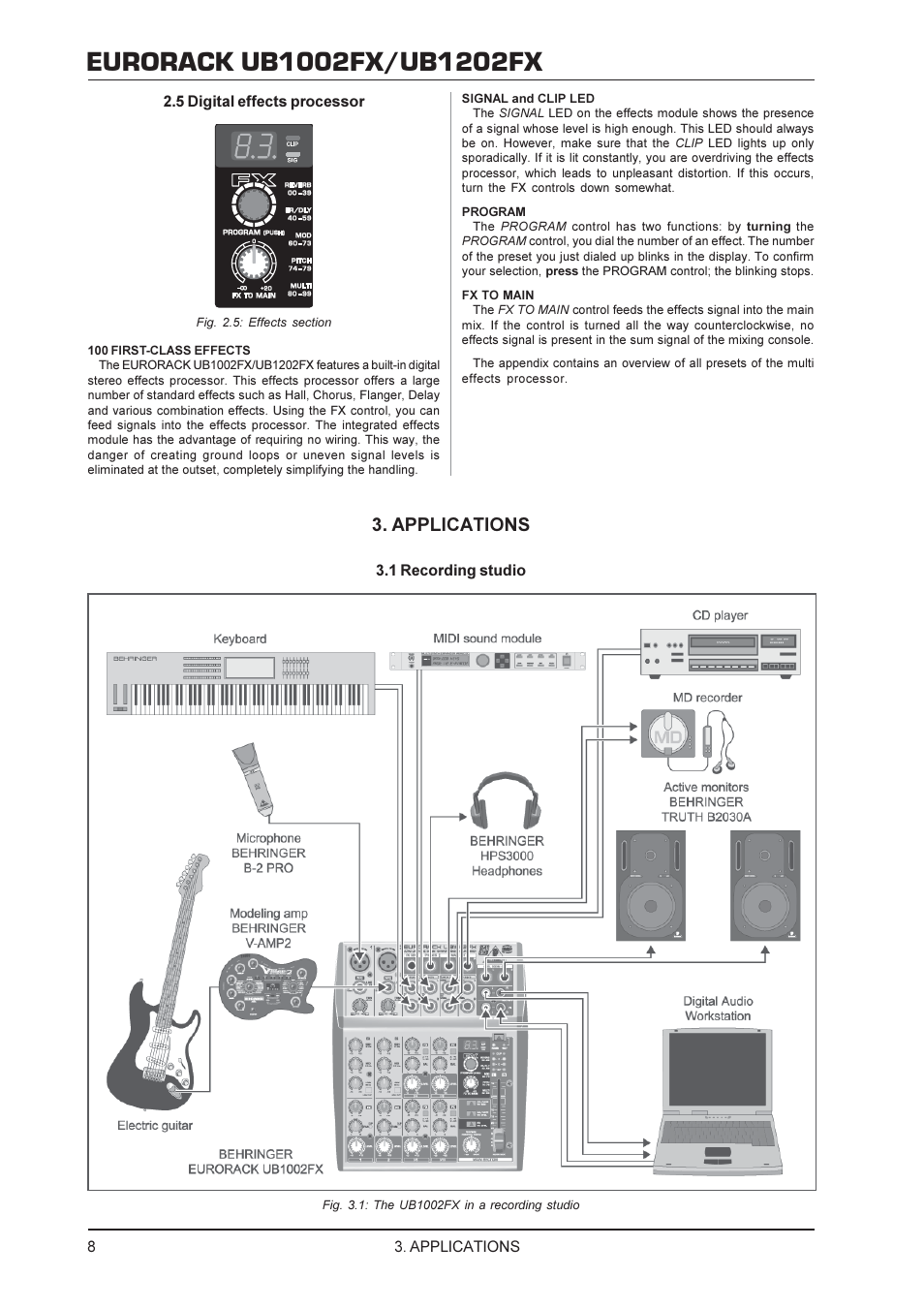 Applications | Behringer UB1002FX User Manual | Page 8 / 12