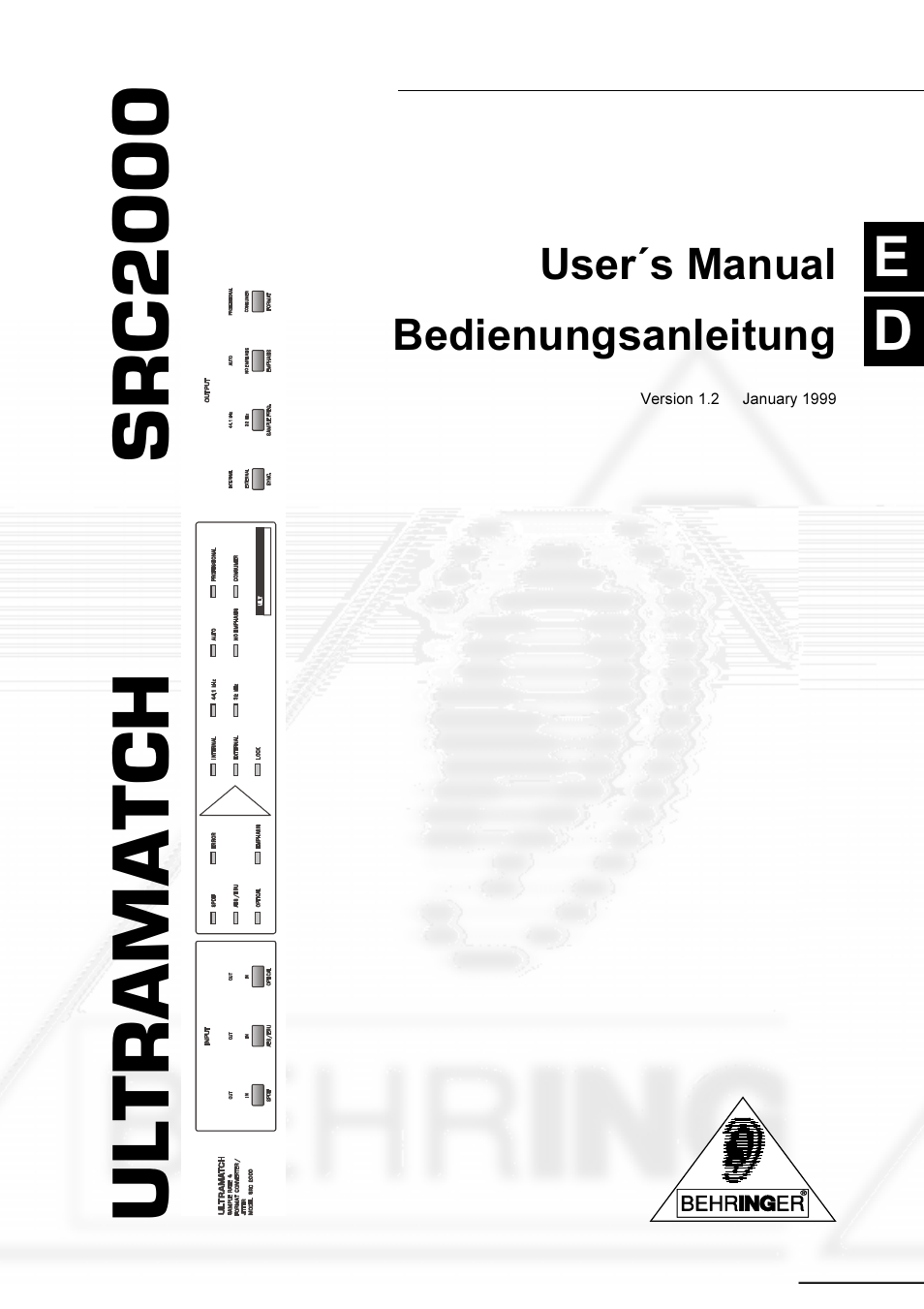 Behringer SRC2000 User Manual | 25 pages