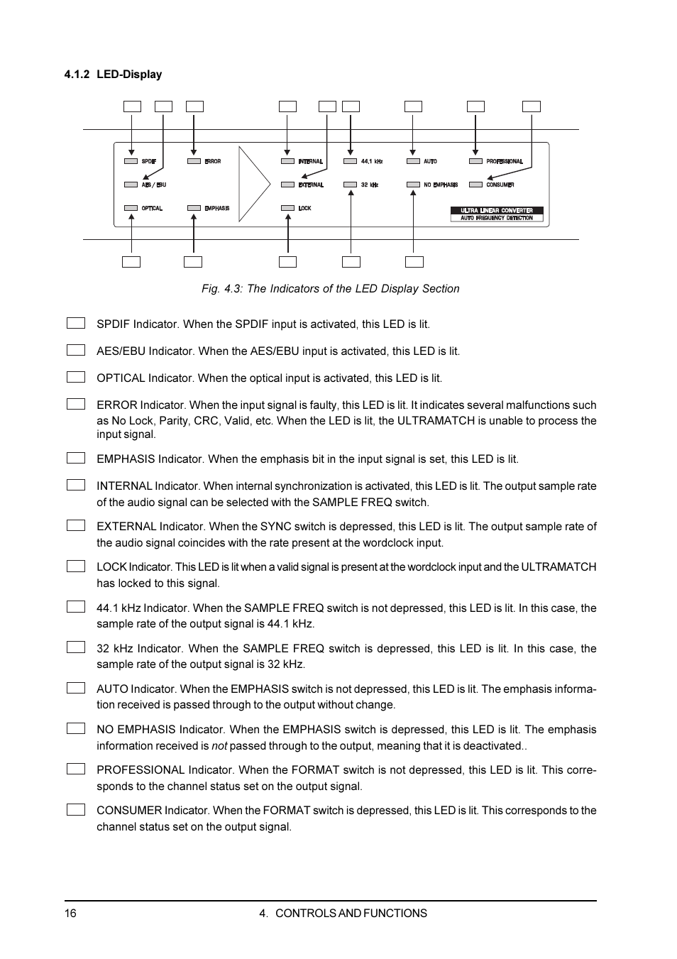 2 led-display | Behringer SRC2000 User Manual | Page 16 / 25