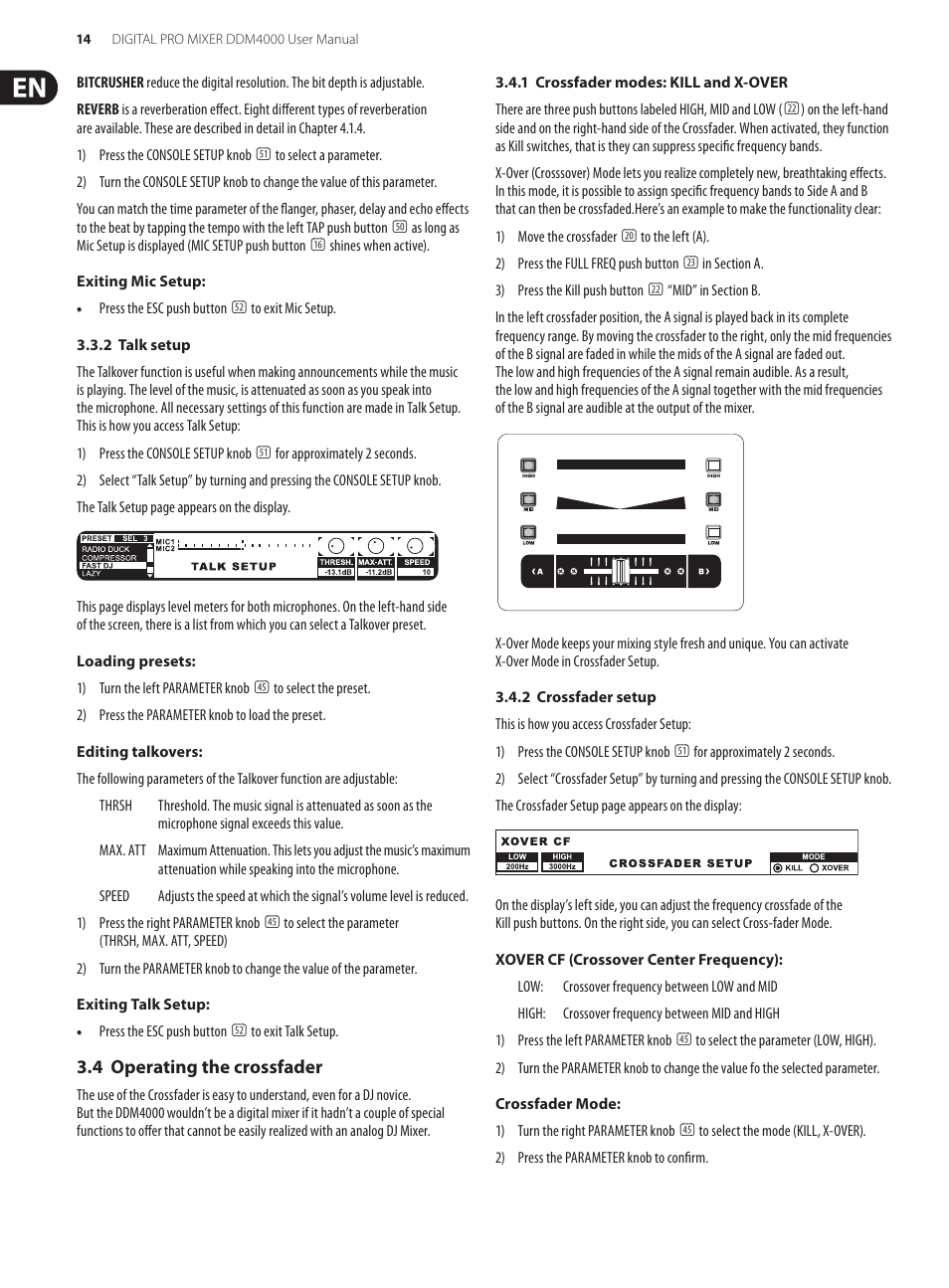 4 operating the crossfader | Behringer Digital Pro Mixer DDM4000 User Manual | Page 14 / 32