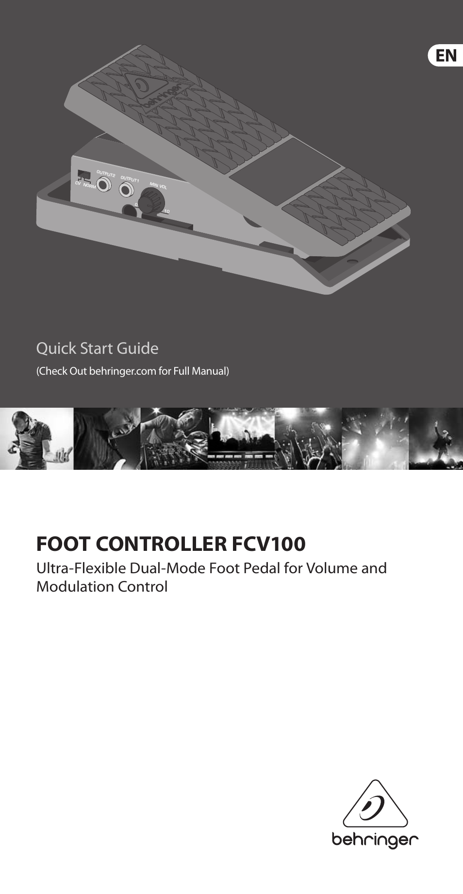 Behringer FOOTCONTROLLER Version 1.2 July 2003 FCV100 User Manual | 9 pages