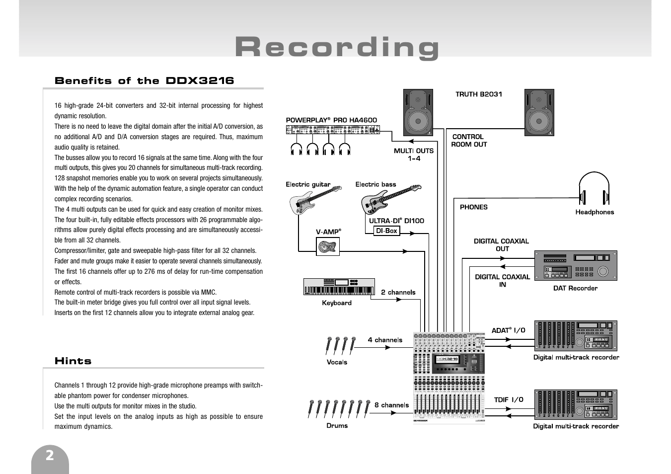 Behringer DDX3216 User Manual | Page 2 / 12