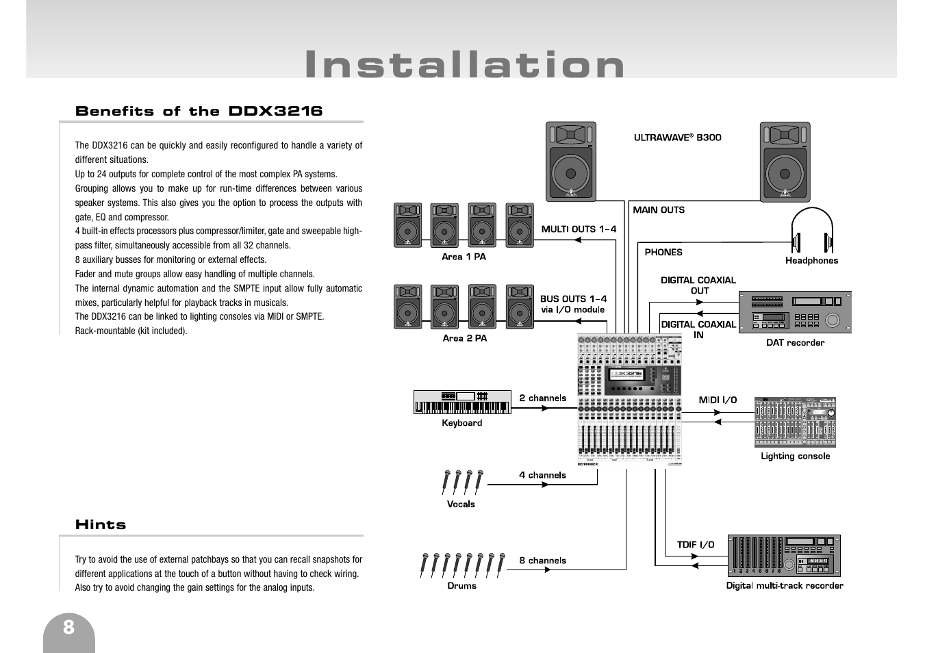 Behringer DDX3216 User Manual | Page 8 / 12