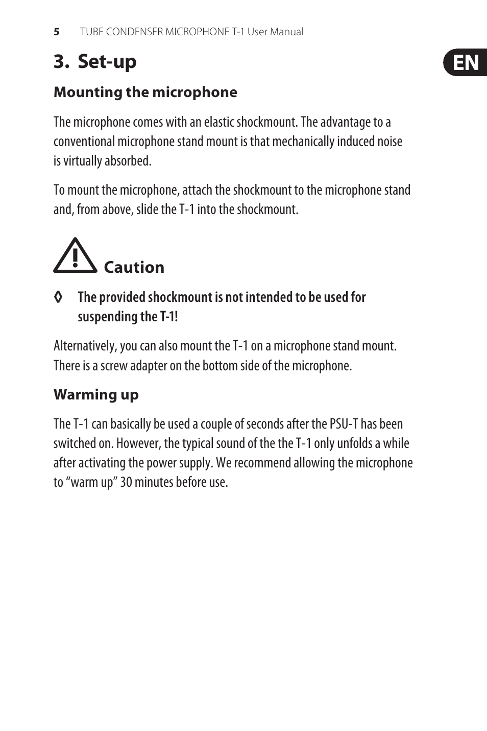Behringer Tube Condenser Microphone T-1 User Manual | Page 5 / 10