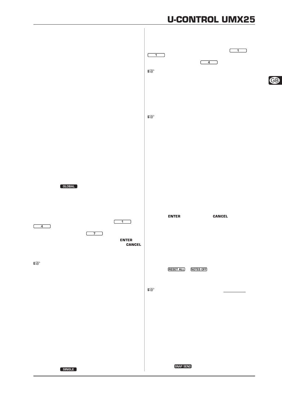 U-control umx25 | Behringer U-CONTRO LUMX25 User Manual | Page 9 / 14