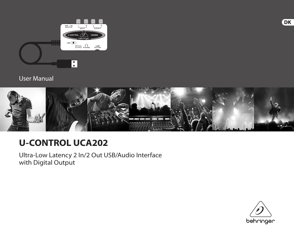 Behringer Ultra-Low Latency 2 In/2Out USB/Audio Interface with Digital Output U-Control UCA202 User Manual | 9 pages