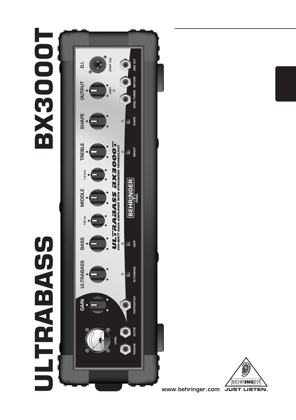 Behringer BX3000T User Manual | 11 pages