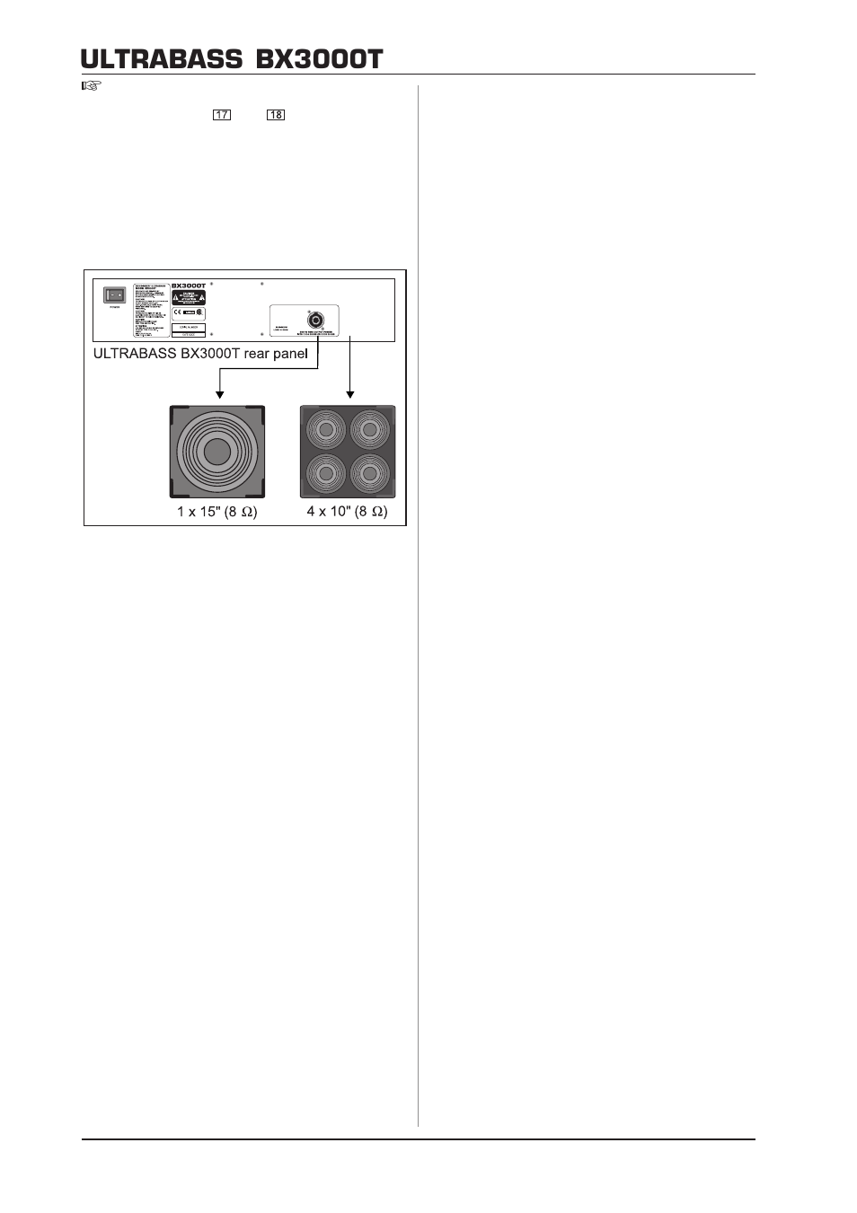 Ultrabass bx3000t | Behringer BX3000T User Manual | Page 8 / 11