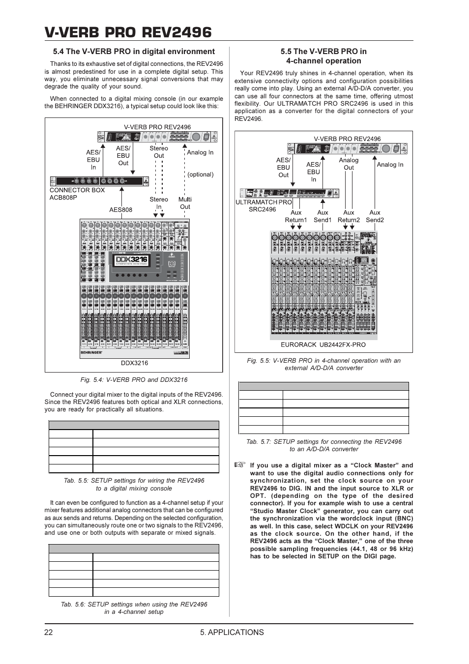 V-verb pro rev2496 | Behringer Rev2496 User Manual | Page 22 / 27
