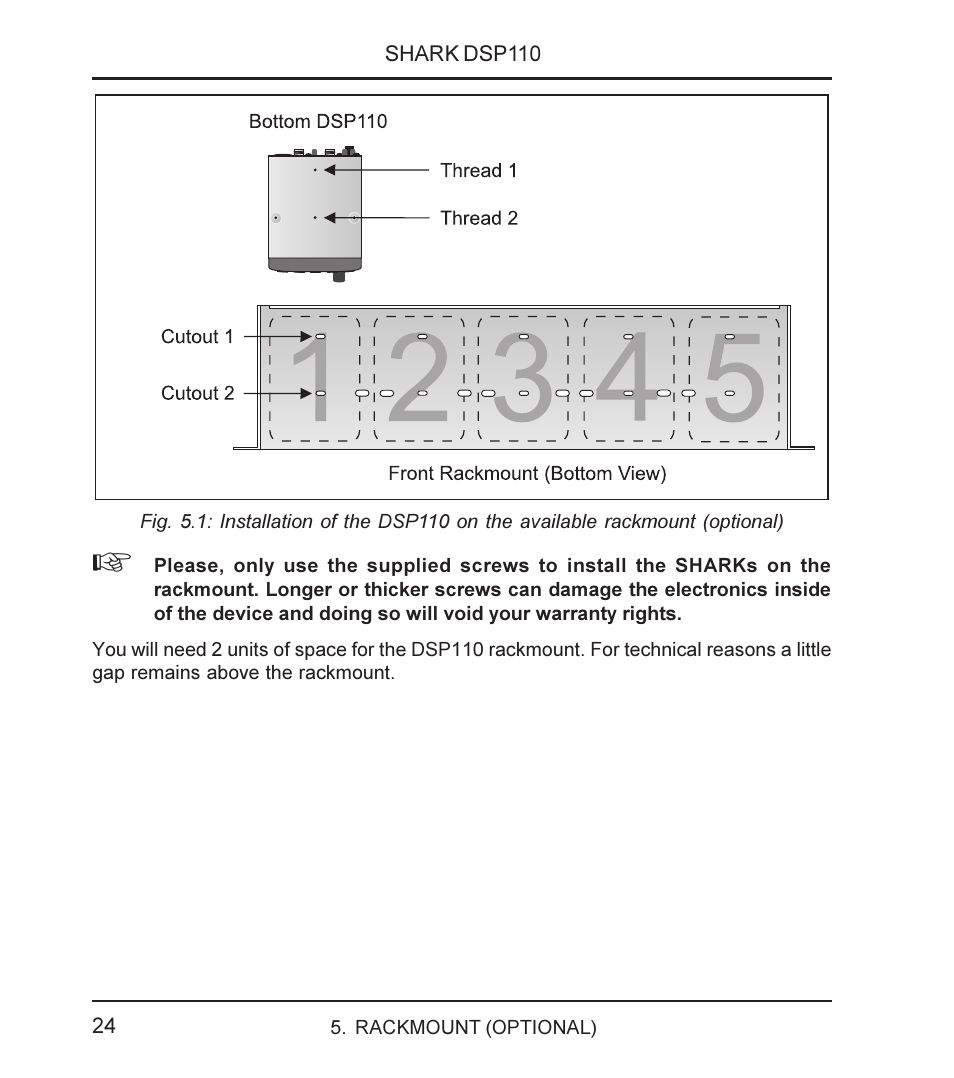 Behringer SHARK DSP110 User Manual | Page 24 / 25