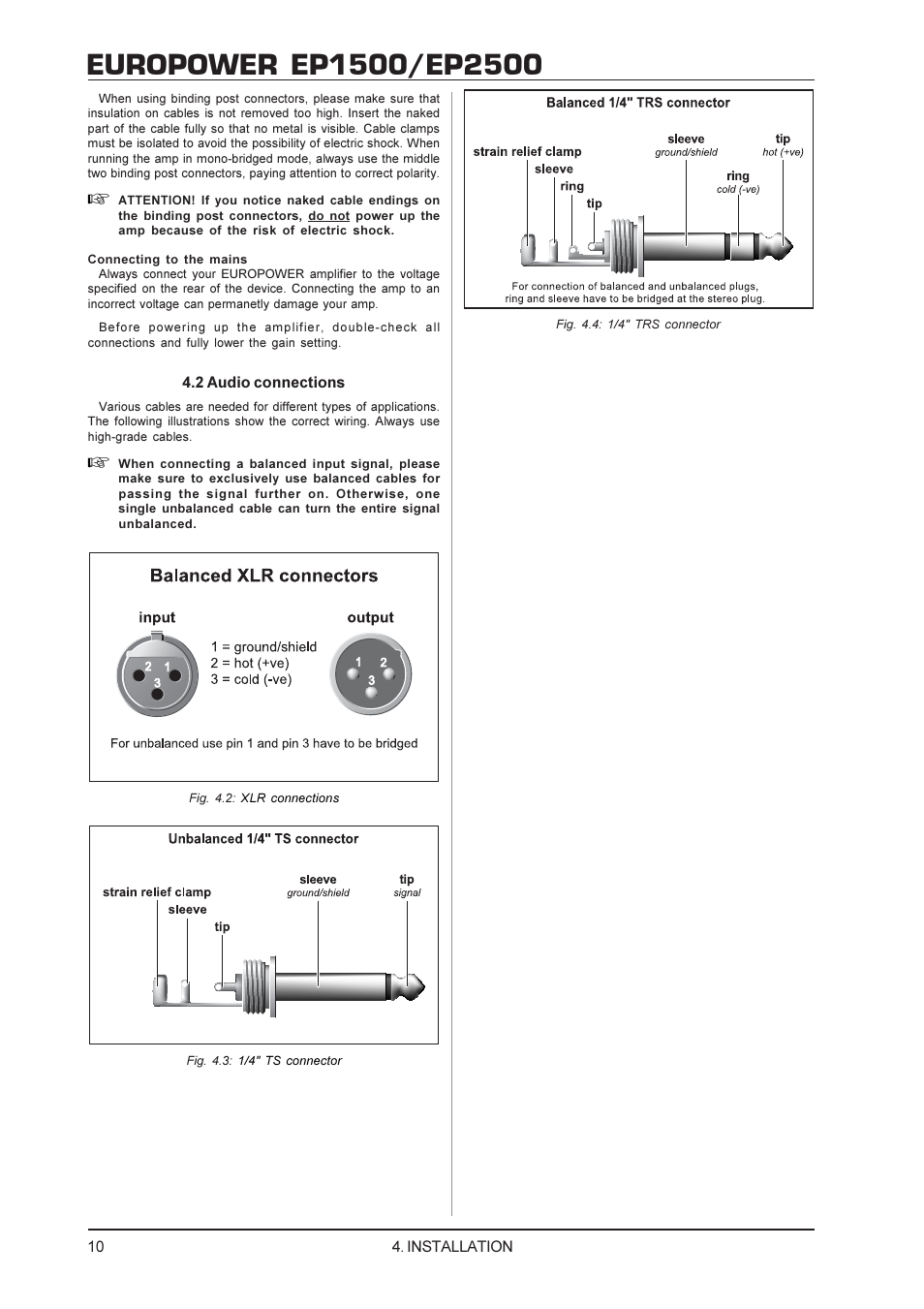 Behringer EP1500 User Manual | Page 10 / 12
