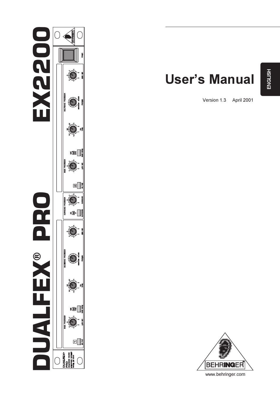 Behringer EX2200 User Manual | 17 pages