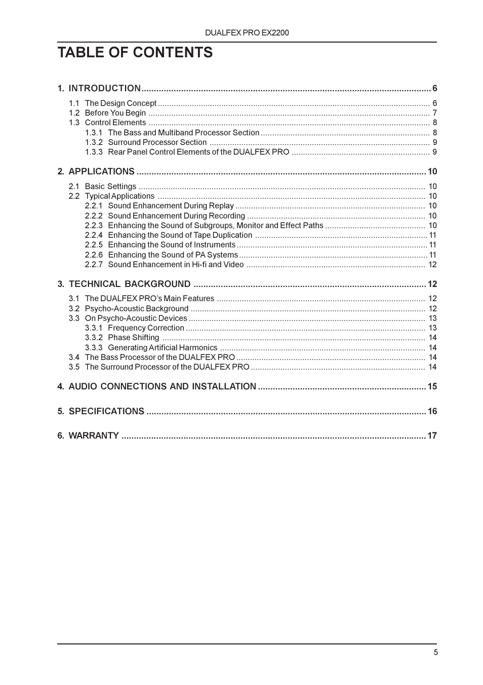 Behringer EX2200 User Manual | Page 5 / 17