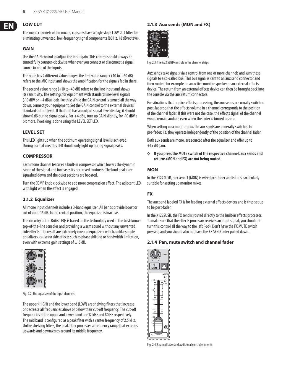 Behringer XENYX USB X1222 User Manual | Page 6 / 16