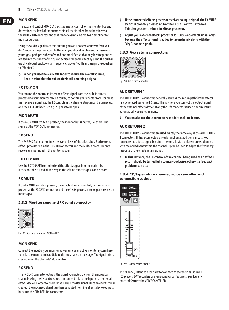 Behringer XENYX USB X1222 User Manual | Page 8 / 16