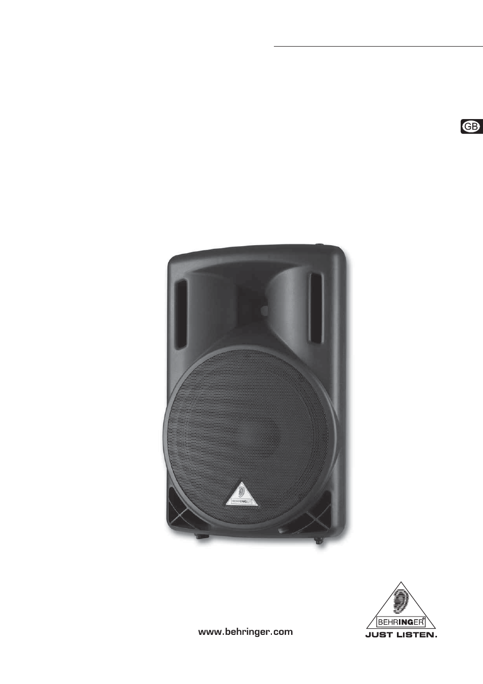 Behringer B212 User Manual | 8 pages