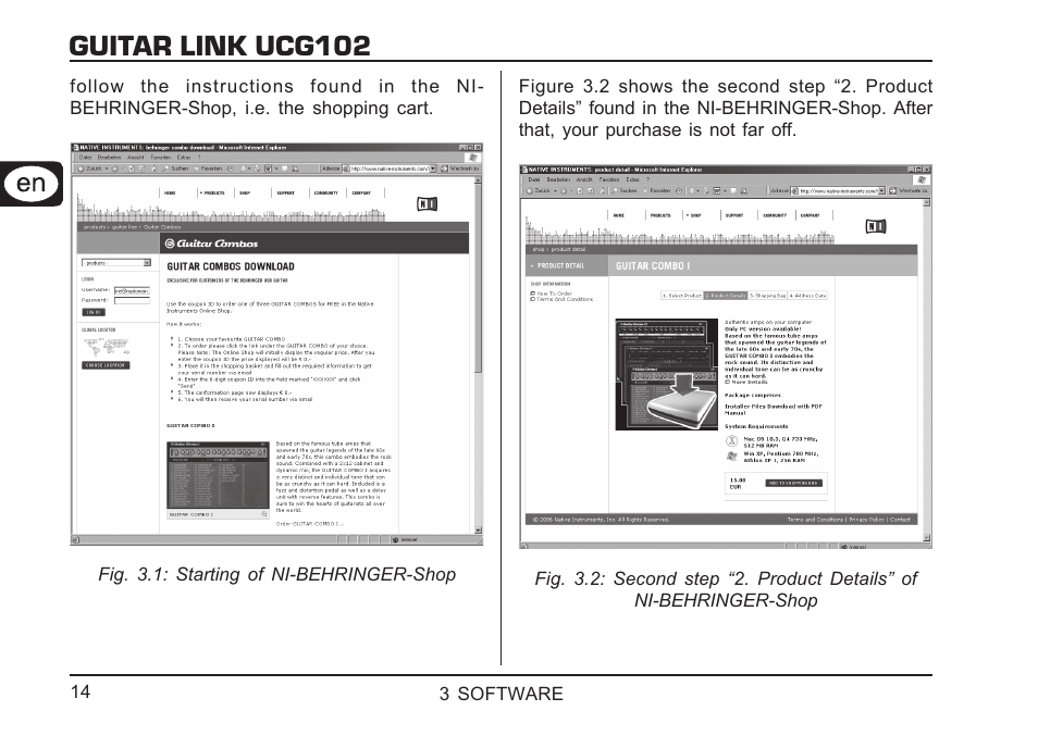 Guitar link ucg102 | Behringer GUITAR LINK UCG102 User Manual | Page 14 / 26