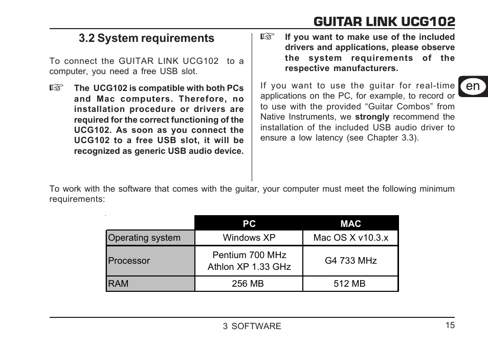 Guitar link ucg102, Deutsch | Behringer GUITAR LINK UCG102 User Manual | Page 15 / 26