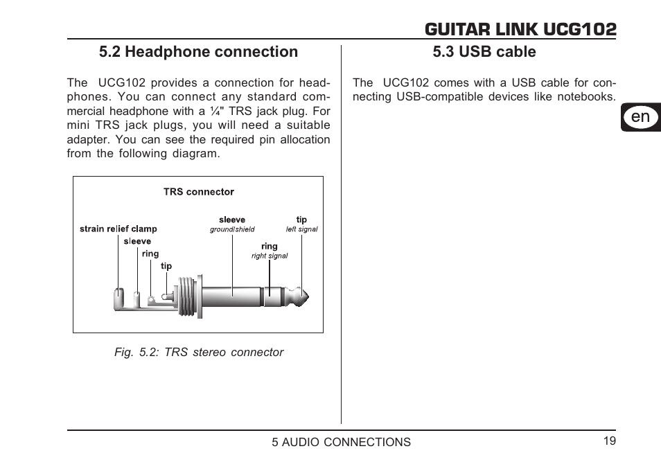 Guitar link ucg102 | Behringer GUITAR LINK UCG102 User Manual | Page 19 / 26