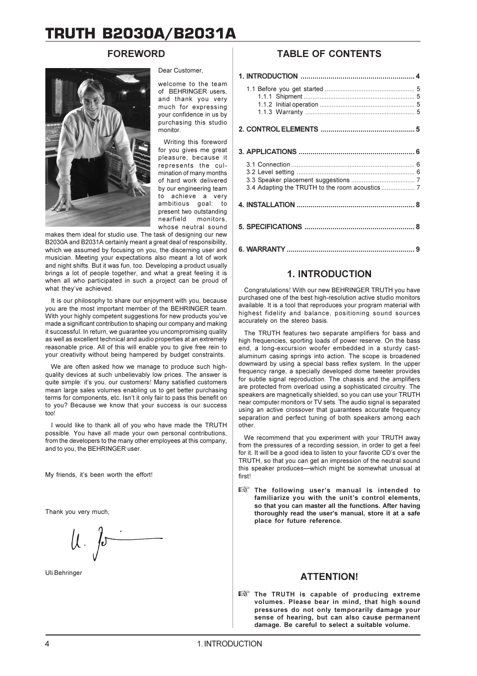 Behringer B2030A User Manual | Page 4 / 9