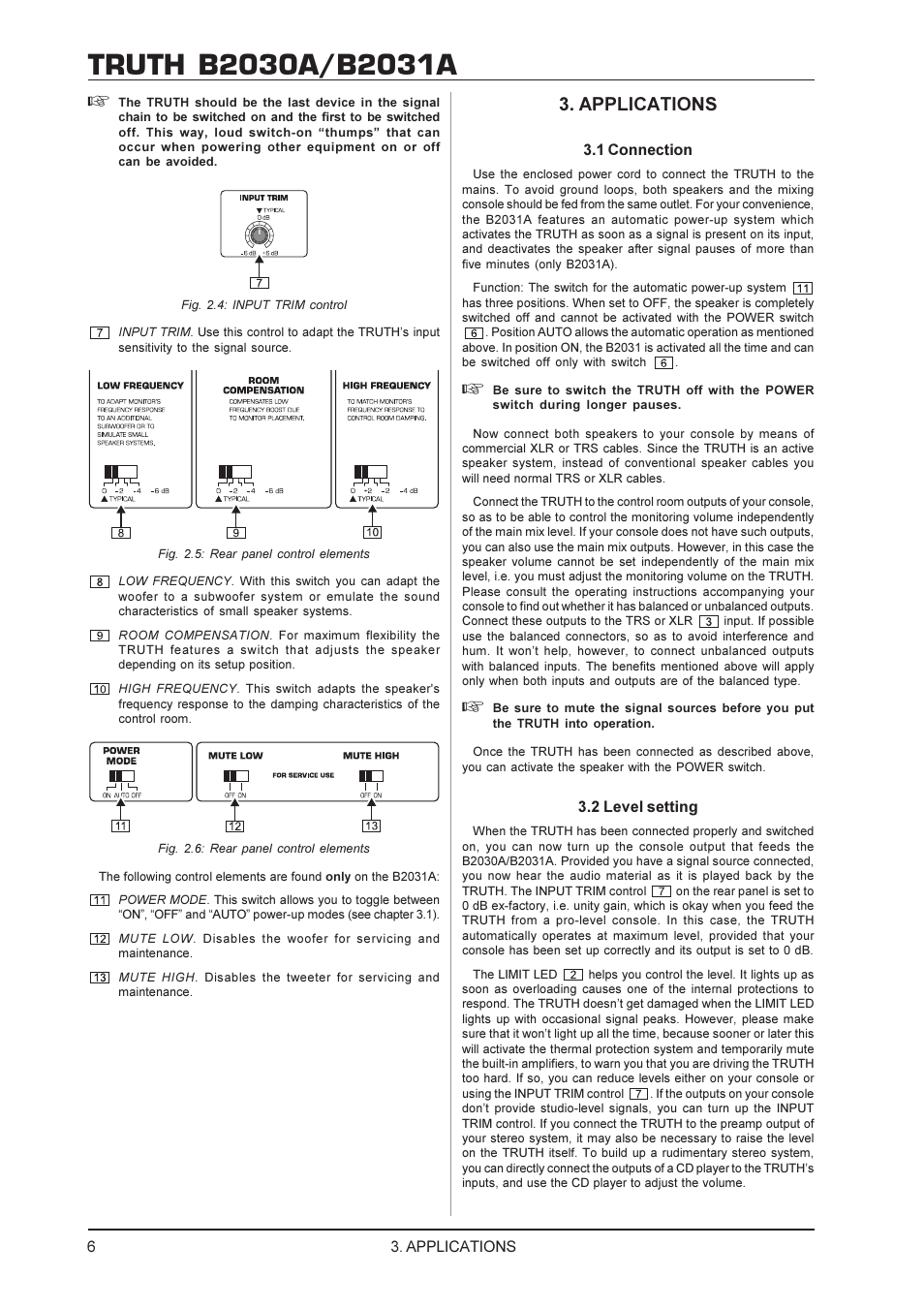 Applications | Behringer B2030A User Manual | Page 6 / 9