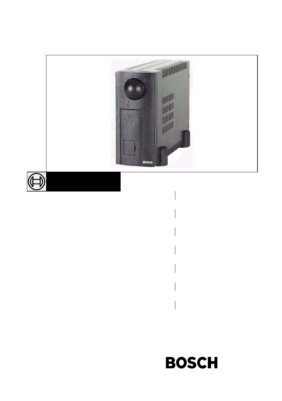Bosch VMD01 M60 NTSC User Manual | 122 pages