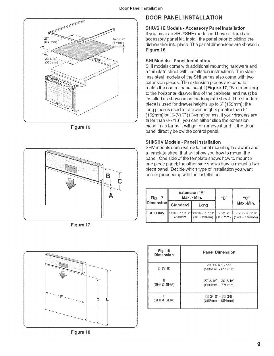 Door panel installation | Bosch SHE660 User Manual | Page 10 / 21