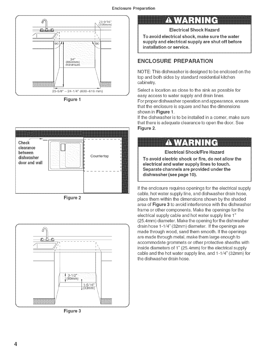 Ikwarnin, Enclosure preparation | Bosch SHE660 User Manual | Page 5 / 21