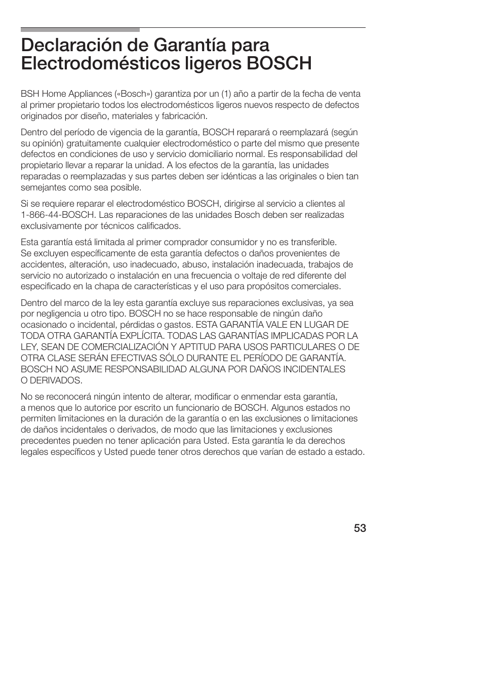 Bosch TCA 4101 UC User Manual | Page 53 / 56