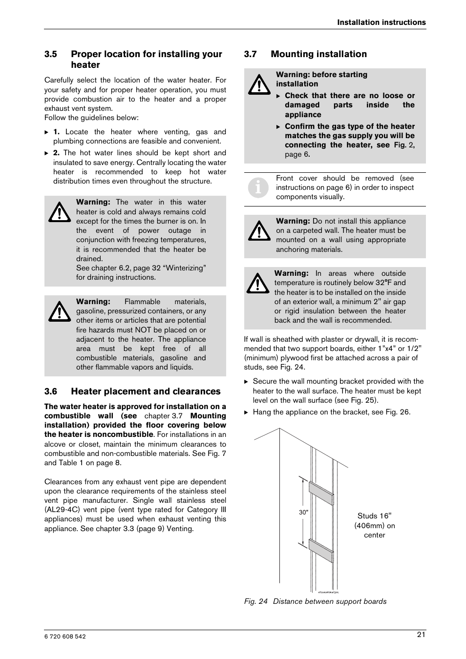 Bosch GWH 2700 ES LP User Manual | Page 21 / 60