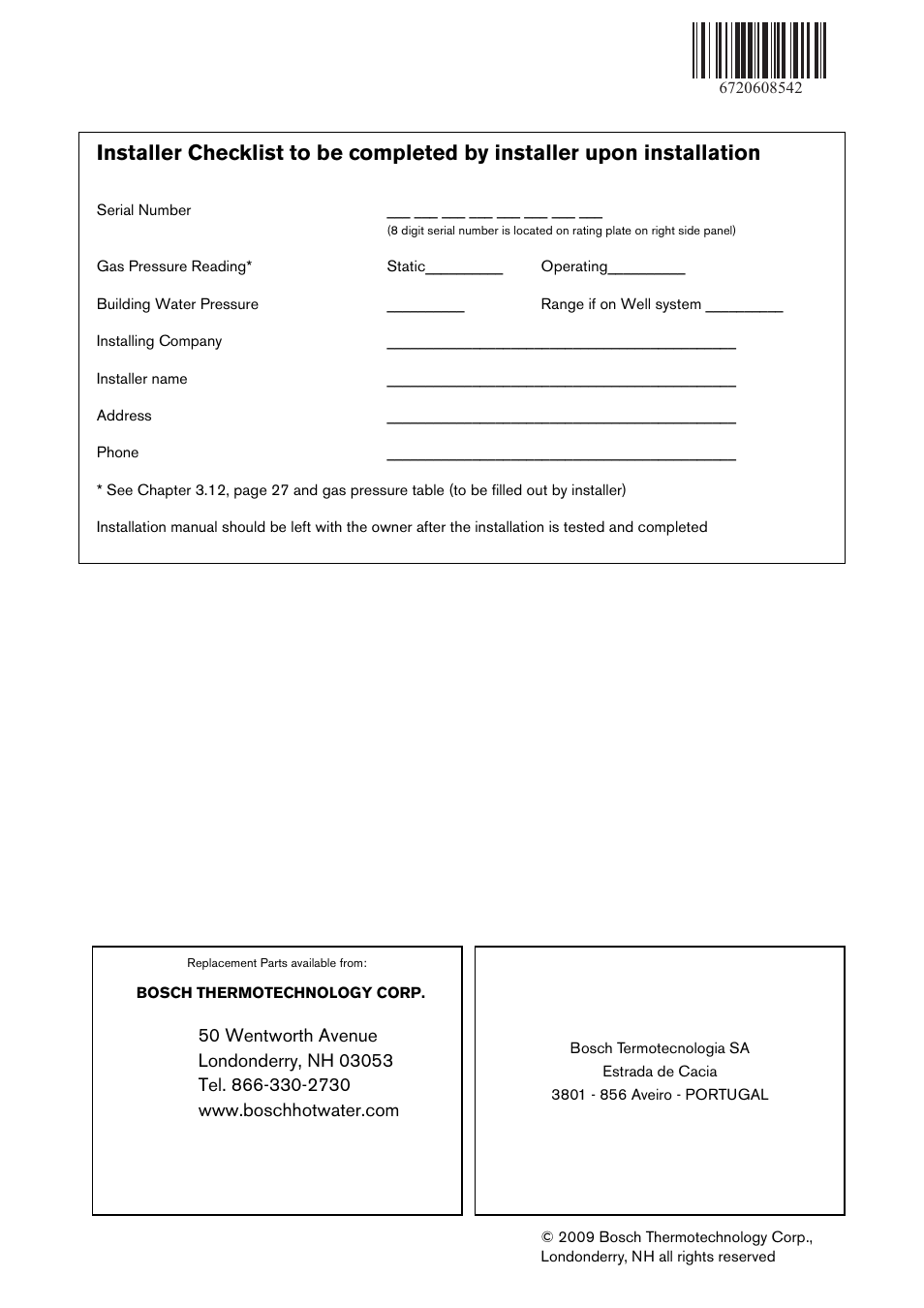 Bosch GWH 2700 ES LP User Manual | Page 60 / 60