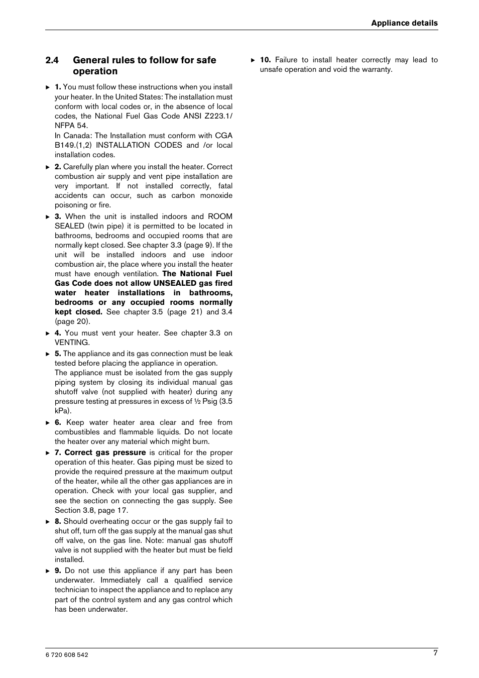 4 general rules to follow for safe operation | Bosch GWH 2700 ES LP User Manual | Page 7 / 60