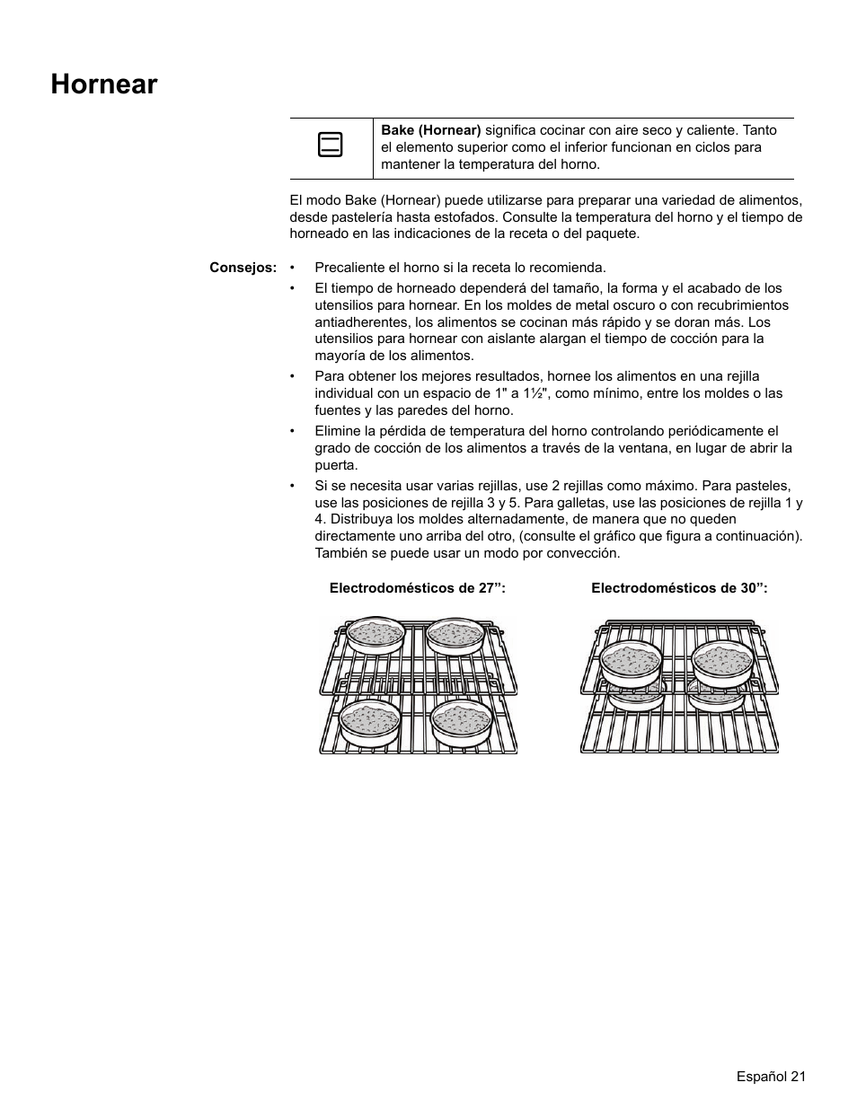 Hornear, Consejos | Bosch HBL34 User Manual | Page 100 / 120