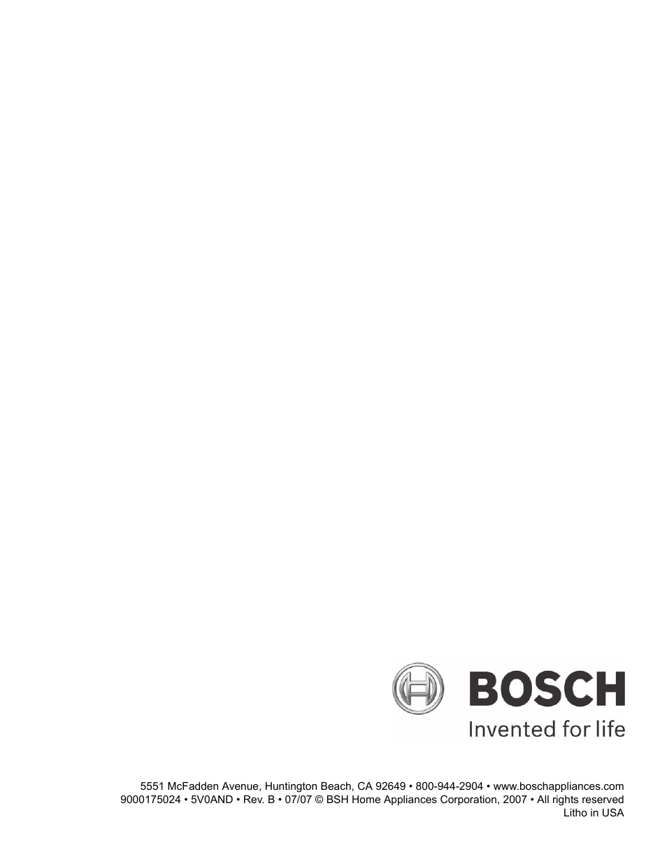 Bosch HBL34 User Manual | Page 120 / 120