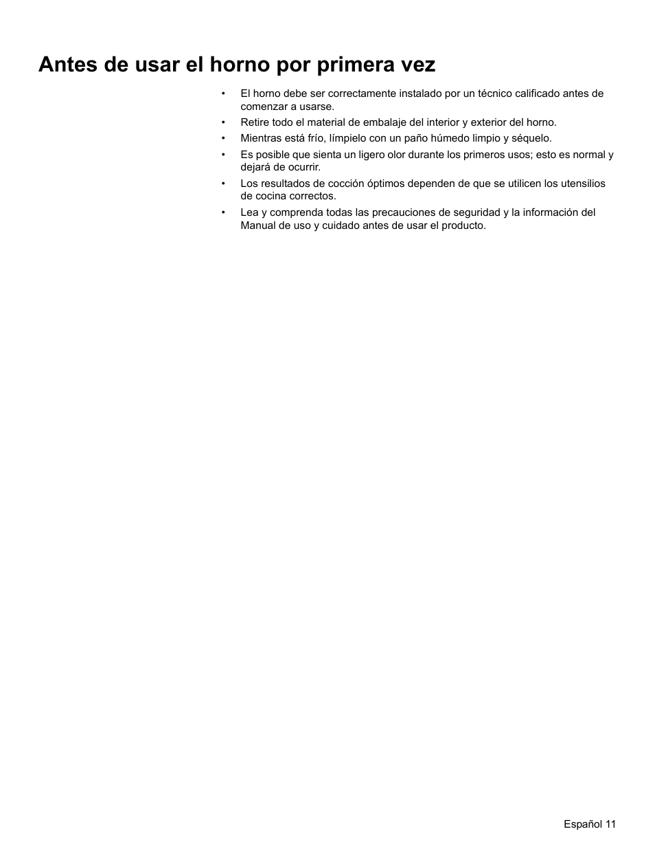 Antes de usar el horno por primera vez | Bosch HBL34 User Manual | Page 90 / 120