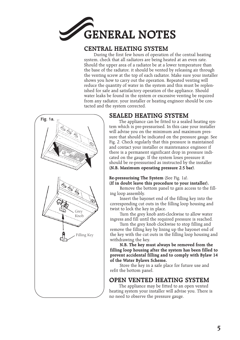 5central heating system, Sealed heating system, Open vented heating system | Bosch 28CDI User Manual | Page 5 / 16