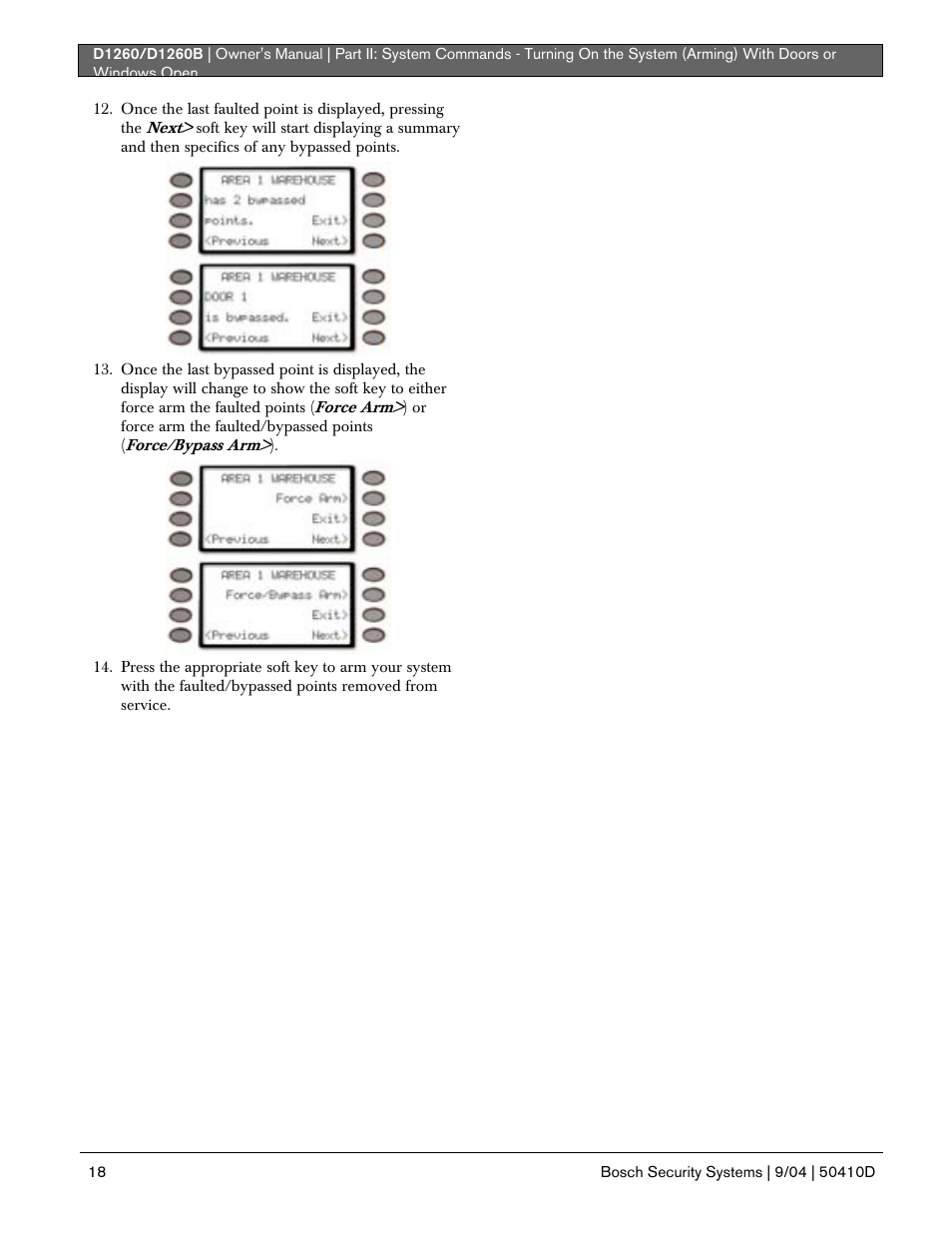 Bosch D1260 User Manual | Page 18 / 100