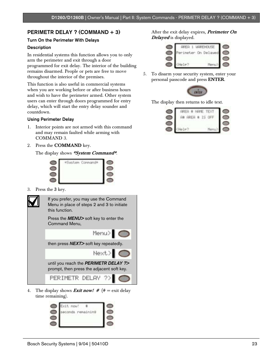 Bosch D1260 User Manual | Page 23 / 100