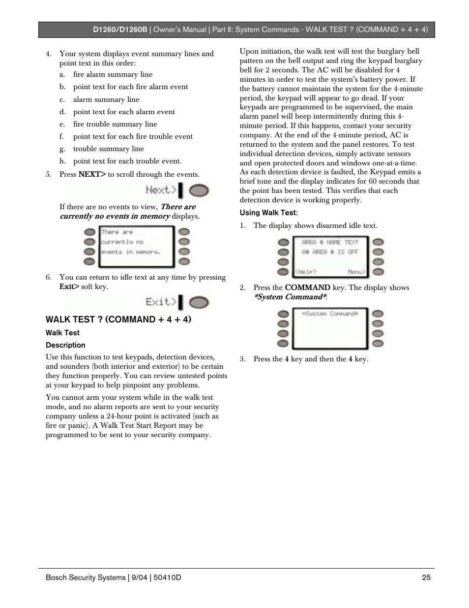 Bosch D1260 User Manual | Page 25 / 100
