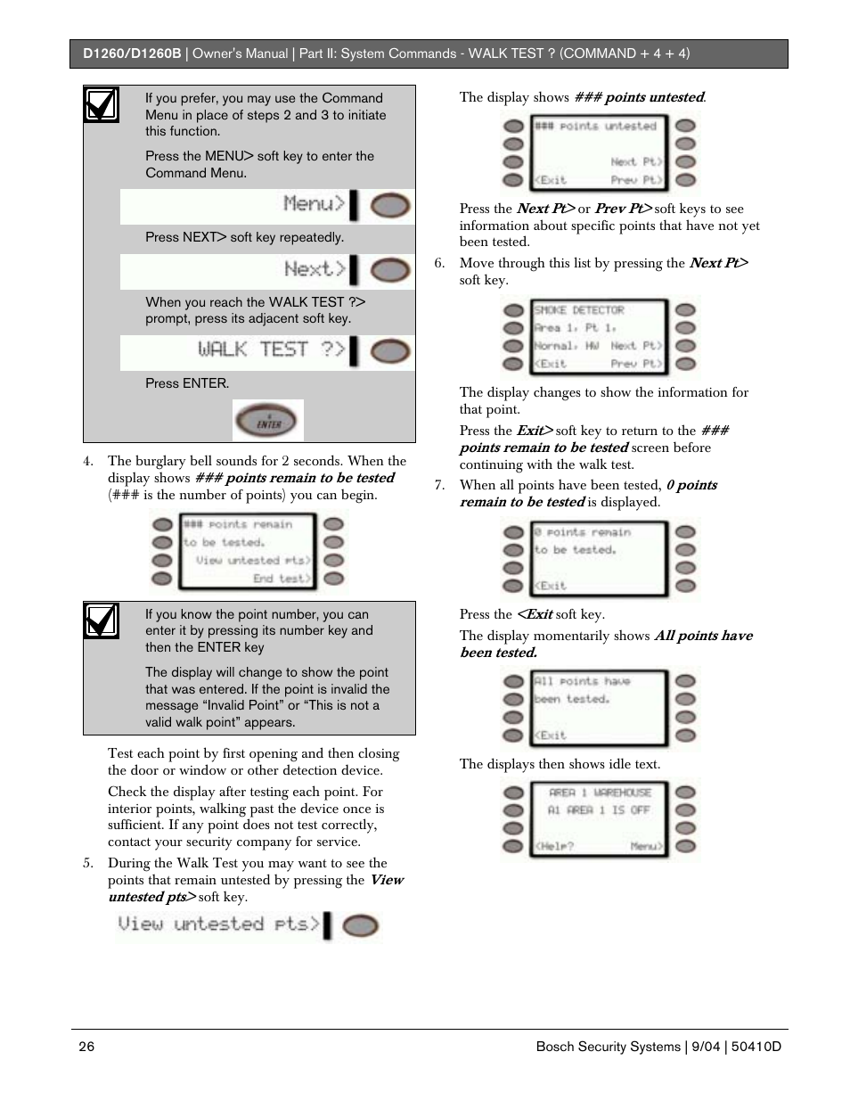 Bosch D1260 User Manual | Page 26 / 100