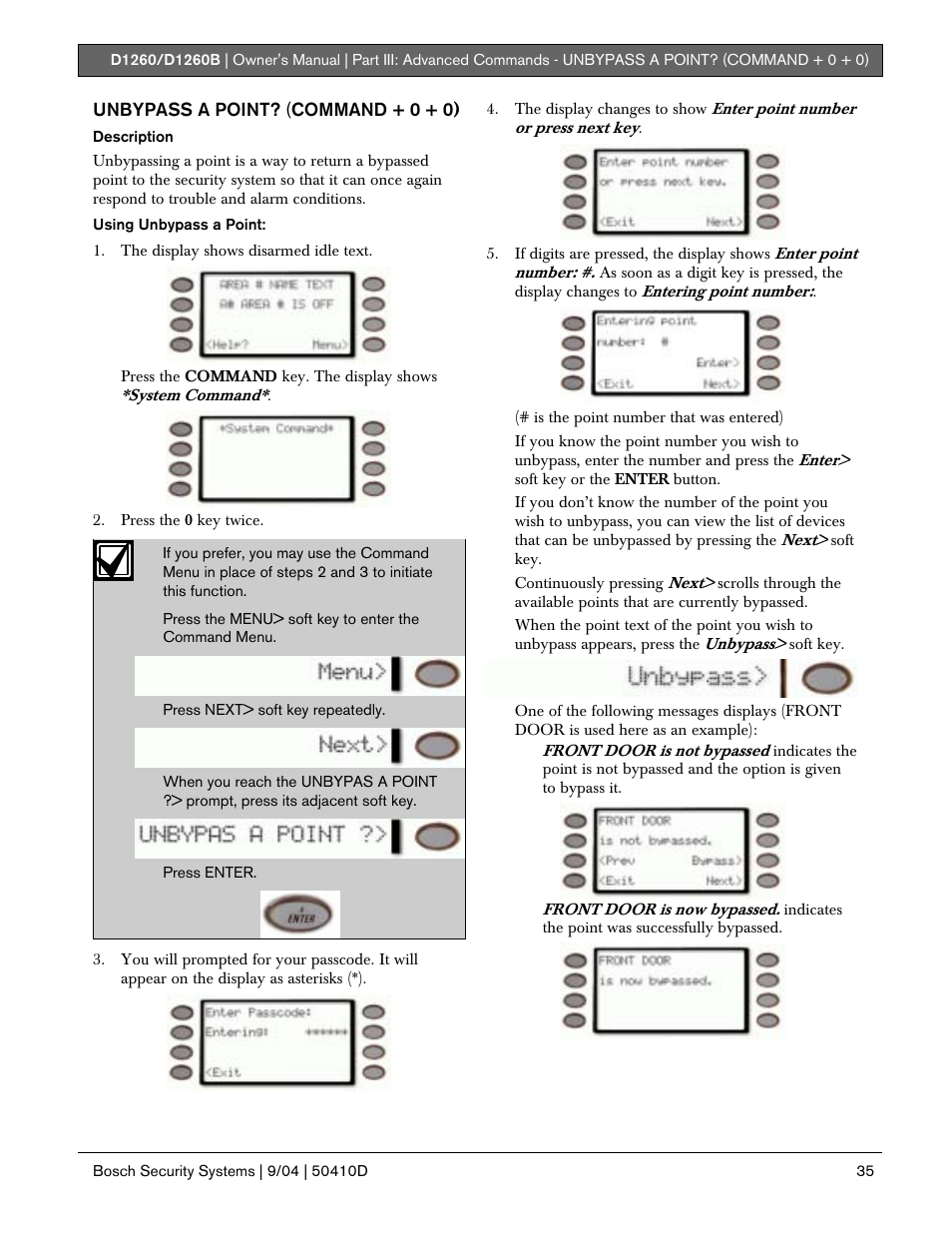 Bosch D1260 User Manual | Page 35 / 100