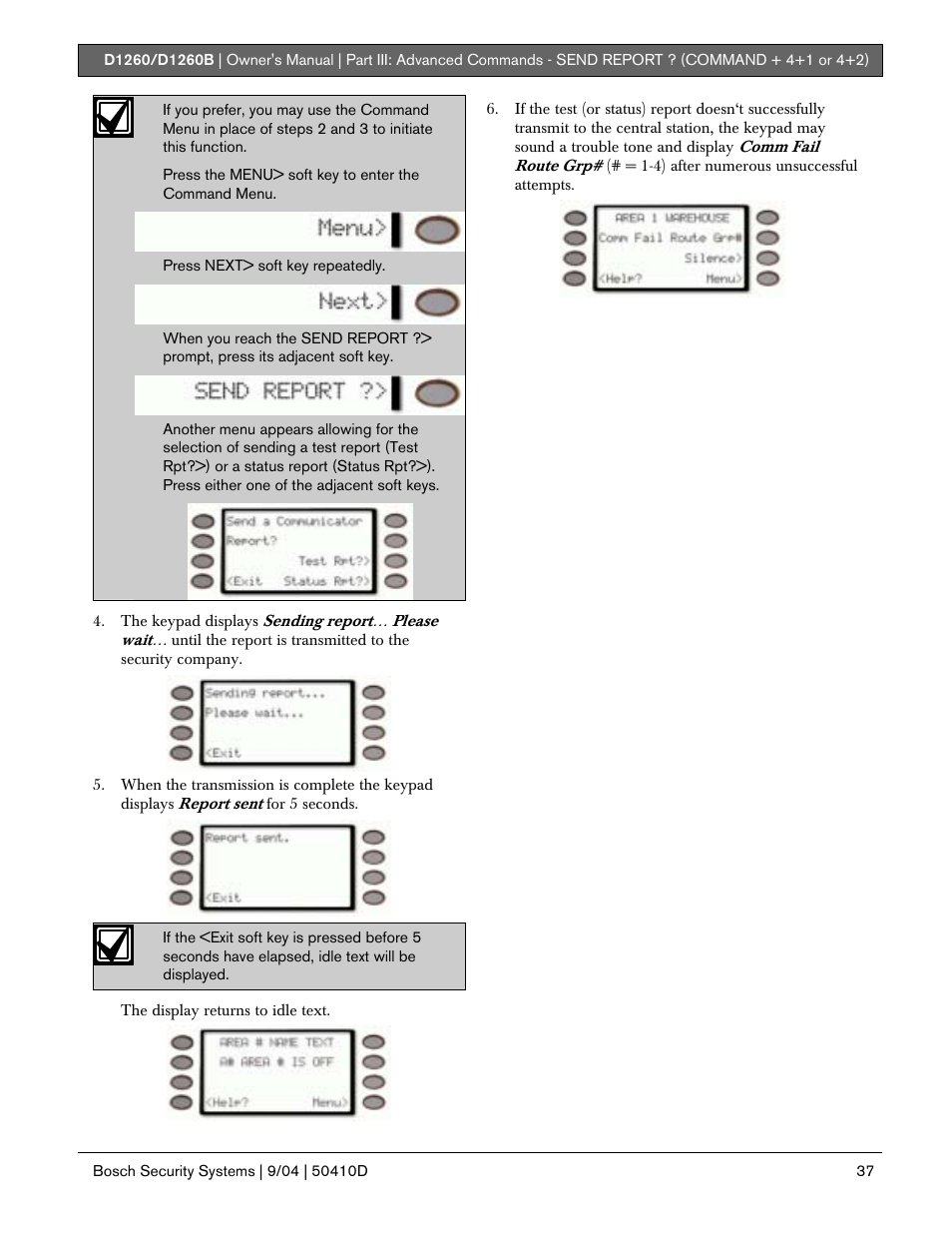 Bosch D1260 User Manual | Page 37 / 100