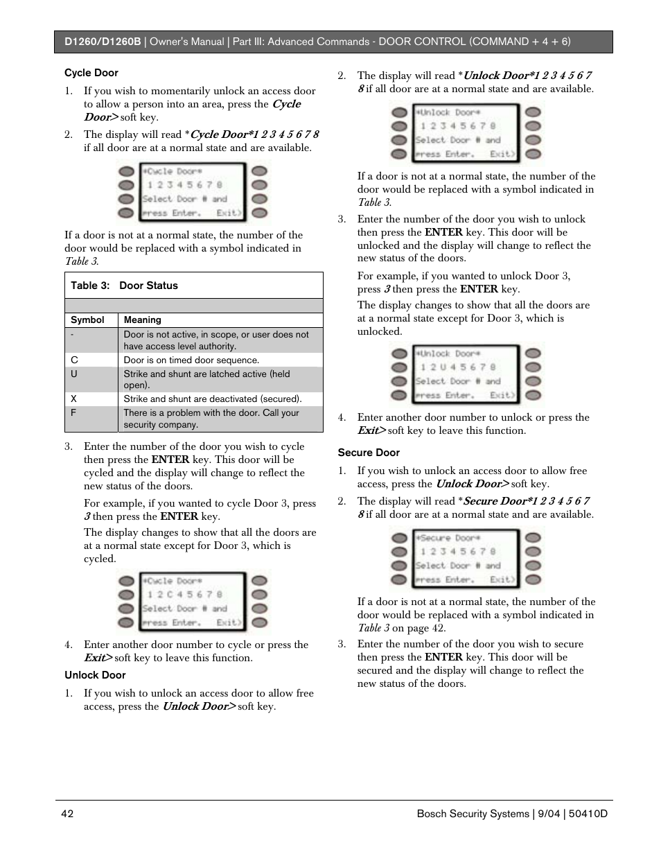 Bosch D1260 User Manual | Page 42 / 100