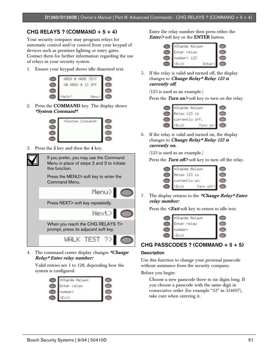 Bosch D1260 User Manual | Page 51 / 100